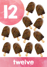 Load image into Gallery viewer, RAINBOW WATERCOLOUR NUMBER POSTERS