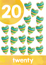 Load image into Gallery viewer, RAINBOW WATERCOLOUR NUMBER POSTERS