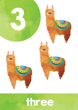 Load image into Gallery viewer, RAINBOW WATERCOLOUR NUMBER POSTERS