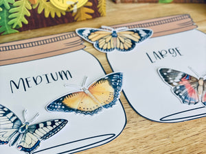 BUTTERFLY SIZE SORTING