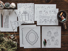 Load image into Gallery viewer, CHRISTMAS GIFTS COLOUR &amp; DOODLE BASKET
