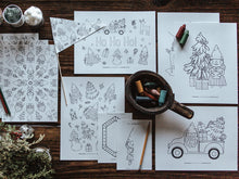 Load image into Gallery viewer, CHRISTMAS ELVES COLOUR &amp; DOODLE BASKET
