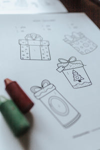 CHRISTMAS GIFTS COLOUR & DOODLE BASKET