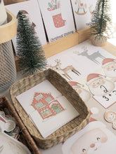 Load image into Gallery viewer, CHRISTMAS SANTA&#39;S VILLAGE MORNING BASKET
