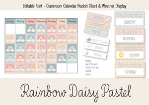 RAINBOW DAISY PASTEL CLASSROOM BUNDLE