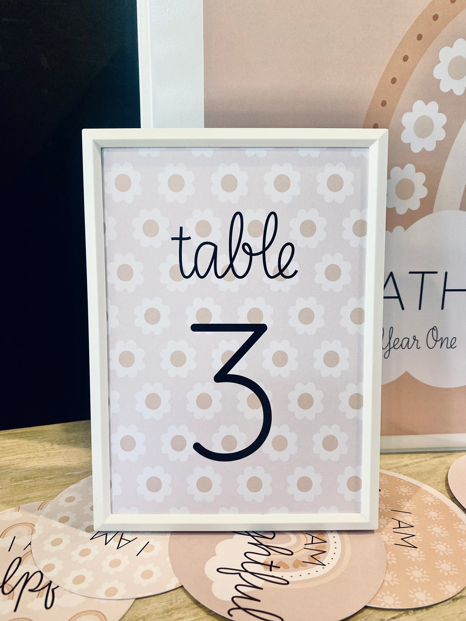 rainbow-daisy-natural-classroom-bundle-whimsy-printables-shop for Free Printable Classroom Table Numbers RAINBOW DAISY NATURAL CLASSROOM BUNDLE – Whimsy Printables Shop for Free Printable Classroom Table Numbers