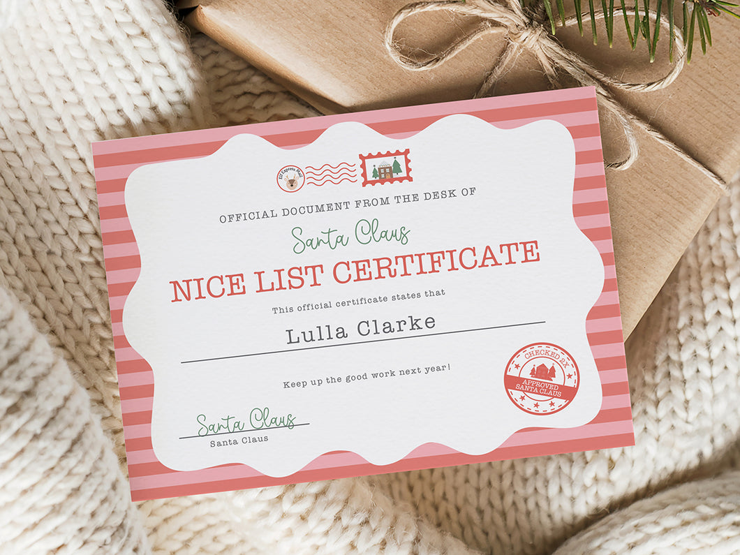 PERSONALISED LETTER FROM SANTA CLAUS