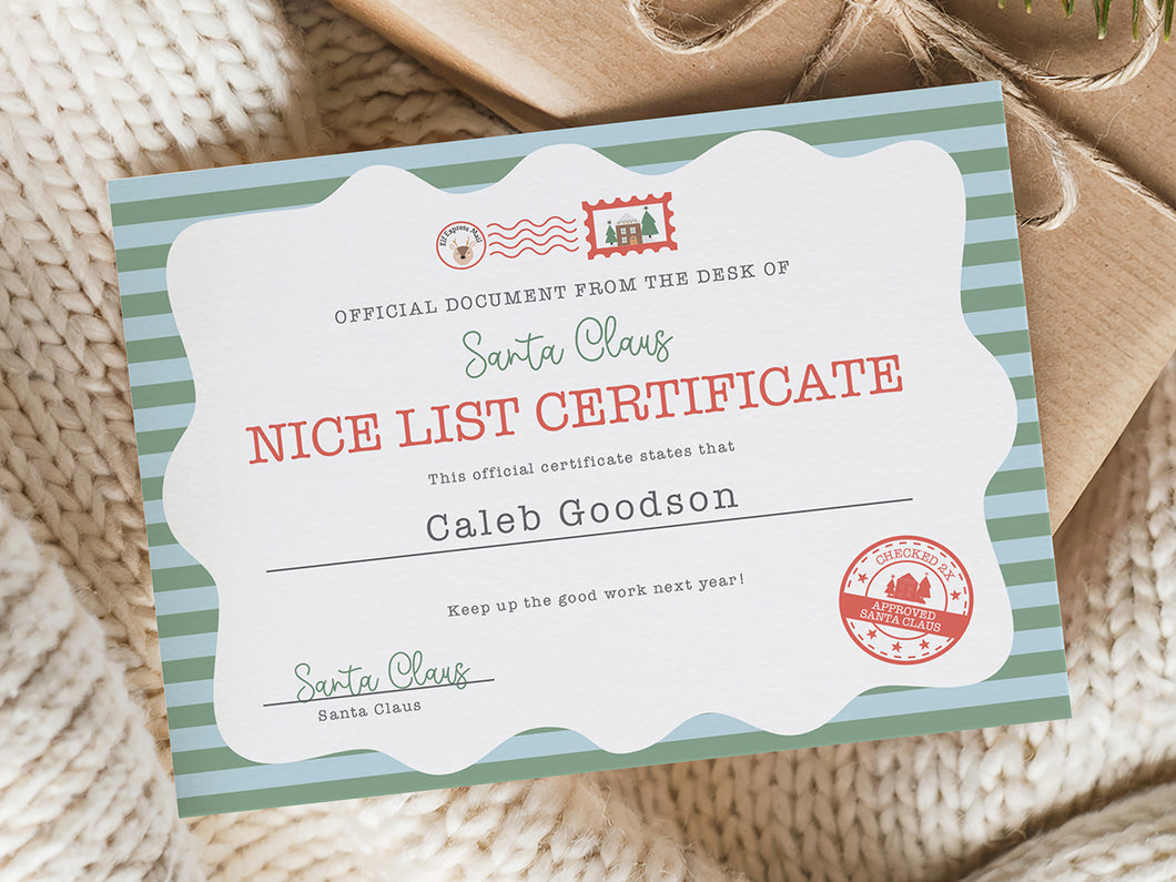 PERSONALISED LETTER FROM SANTA CLAUS