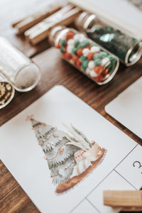 CHRISTMAS COUNT & CLIP CARDS AND MATCHING ACTIVITY FREEBIE