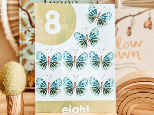 RAINBOW WATERCOLOUR NUMBER POSTERS