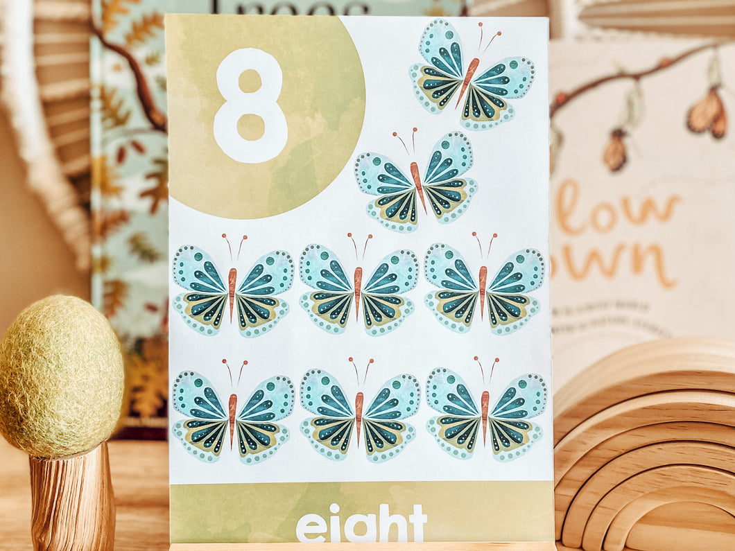 RAINBOW WATERCOLOUR NUMBER POSTERS