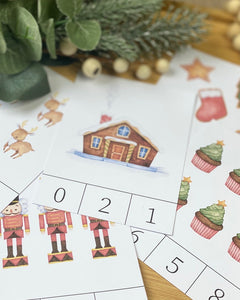 CHRISTMAS CLIP IT NUMBER CARDS