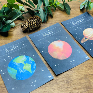 SPACE FLASH CARDS