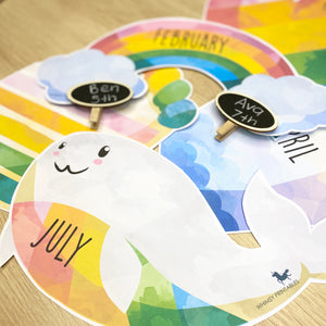 RAINBOW PARTY BIRTHDAY DISPLAY