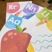 Load image into Gallery viewer, RAINBOW WATERCOLOUR ALPHABET POSTERS
